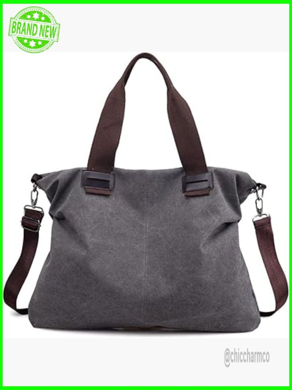 Canvas Tote Bag Crossbody Hobo Satchel Shoulder Bag Work Travel Handbag